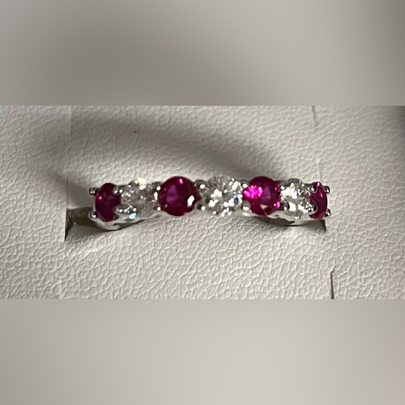 Swarovski Jewelry - SWAROVSKI J’admire 1.5 ct. t.w. Swarovski® Zirconia 7-Stone Round-Cut/Sapphire